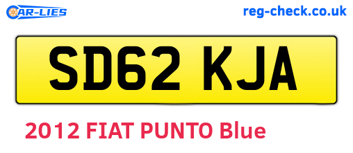 SD62KJA are the vehicle registration plates.