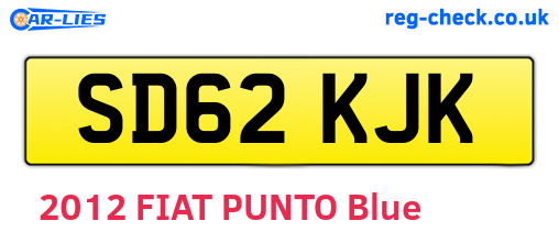 SD62KJK are the vehicle registration plates.