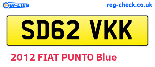 SD62VKK are the vehicle registration plates.