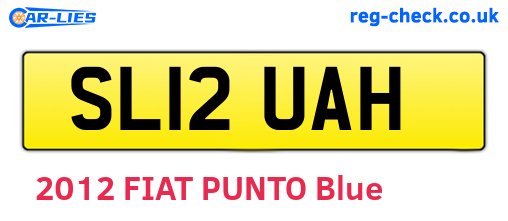 SL12UAH are the vehicle registration plates.
