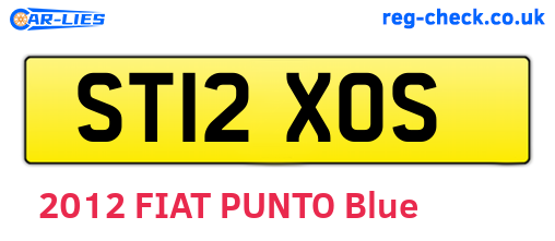 ST12XOS are the vehicle registration plates.