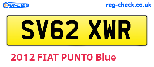 SV62XWR are the vehicle registration plates.
