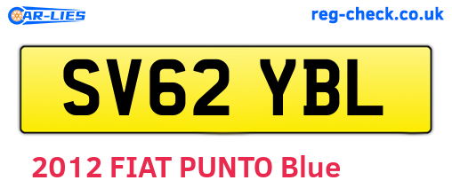 SV62YBL are the vehicle registration plates.