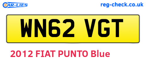 WN62VGT are the vehicle registration plates.