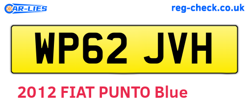 WP62JVH are the vehicle registration plates.