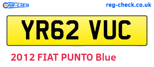 YR62VUC are the vehicle registration plates.