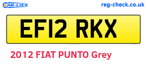 EF12RKX are the vehicle registration plates.