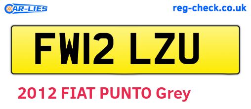 FW12LZU are the vehicle registration plates.