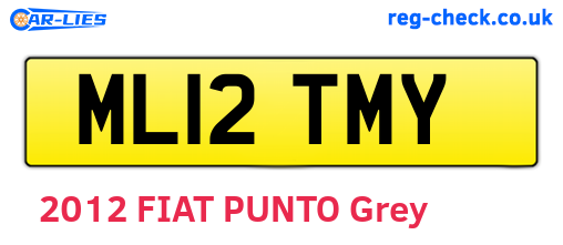 ML12TMY are the vehicle registration plates.