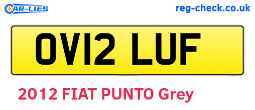 OV12LUF are the vehicle registration plates.