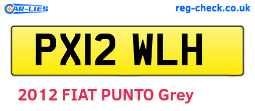 PX12WLH are the vehicle registration plates.