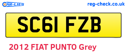 SC61FZB are the vehicle registration plates.