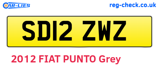 SD12ZWZ are the vehicle registration plates.