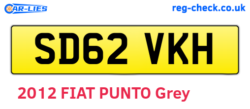 SD62VKH are the vehicle registration plates.