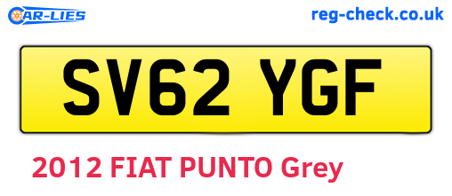 SV62YGF are the vehicle registration plates.