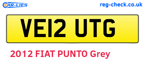 VE12UTG are the vehicle registration plates.