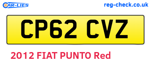 CP62CVZ are the vehicle registration plates.