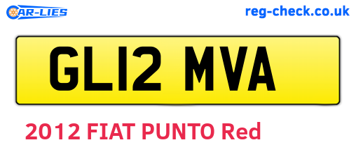 GL12MVA are the vehicle registration plates.