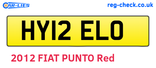 HY12ELO are the vehicle registration plates.