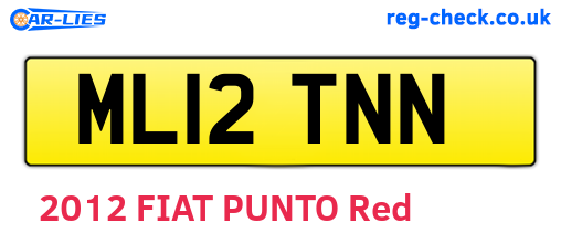 ML12TNN are the vehicle registration plates.
