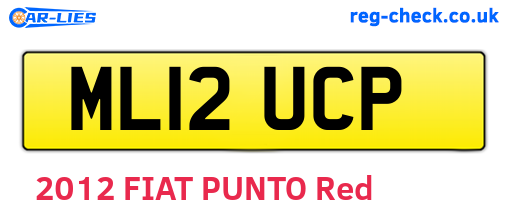 ML12UCP are the vehicle registration plates.