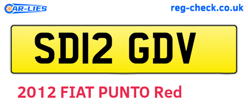 SD12GDV are the vehicle registration plates.