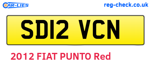 SD12VCN are the vehicle registration plates.