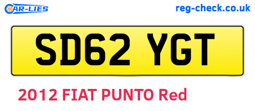 SD62YGT are the vehicle registration plates.