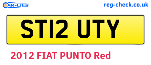 ST12UTY are the vehicle registration plates.