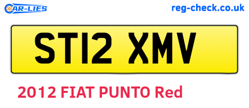 ST12XMV are the vehicle registration plates.
