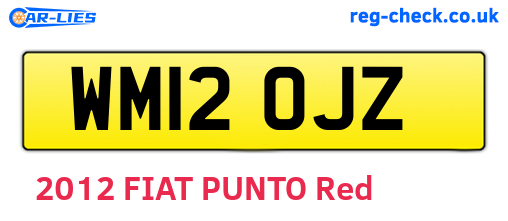 WM12OJZ are the vehicle registration plates.