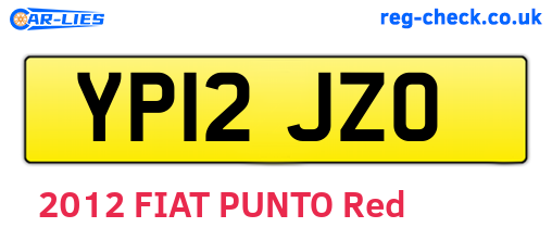 YP12JZO are the vehicle registration plates.