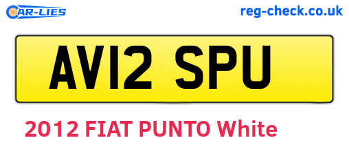 AV12SPU are the vehicle registration plates.