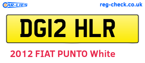 DG12HLR are the vehicle registration plates.