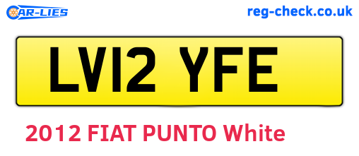 LV12YFE are the vehicle registration plates.