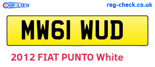 MW61WUD are the vehicle registration plates.