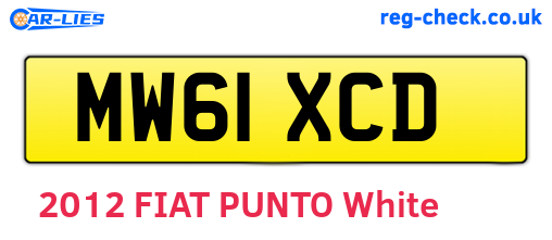 MW61XCD are the vehicle registration plates.