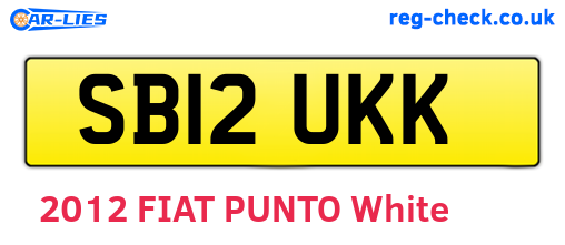 SB12UKK are the vehicle registration plates.