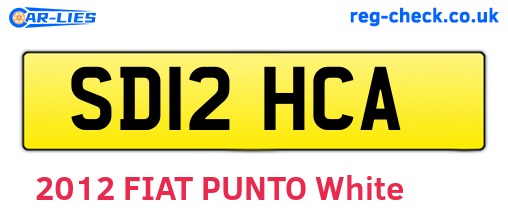SD12HCA are the vehicle registration plates.