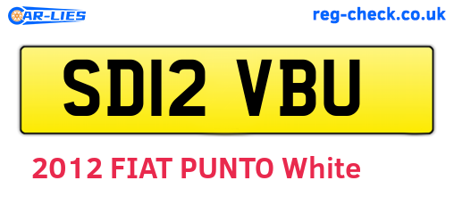 SD12VBU are the vehicle registration plates.