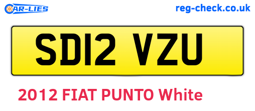 SD12VZU are the vehicle registration plates.