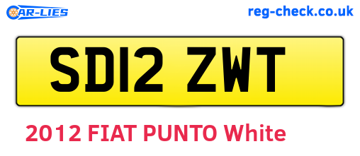 SD12ZWT are the vehicle registration plates.