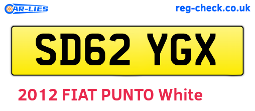 SD62YGX are the vehicle registration plates.