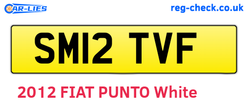SM12TVF are the vehicle registration plates.