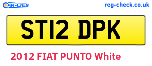 ST12DPK are the vehicle registration plates.