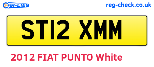 ST12XMM are the vehicle registration plates.