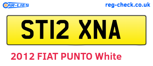 ST12XNA are the vehicle registration plates.