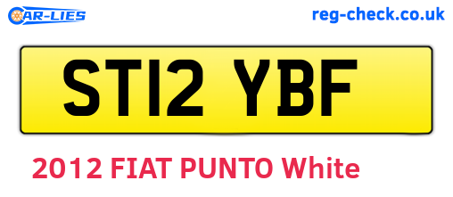 ST12YBF are the vehicle registration plates.