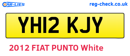 YH12KJY are the vehicle registration plates.