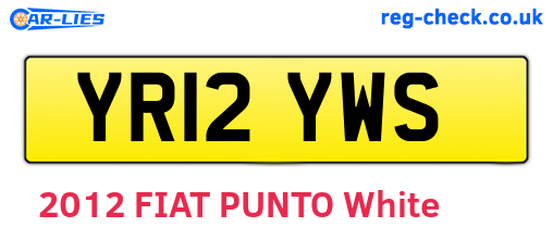 YR12YWS are the vehicle registration plates.